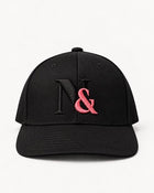 Logo Hat Black/Black & Pink Fitted