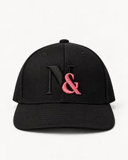 Logo Hat Black/Black & Pink Fitted