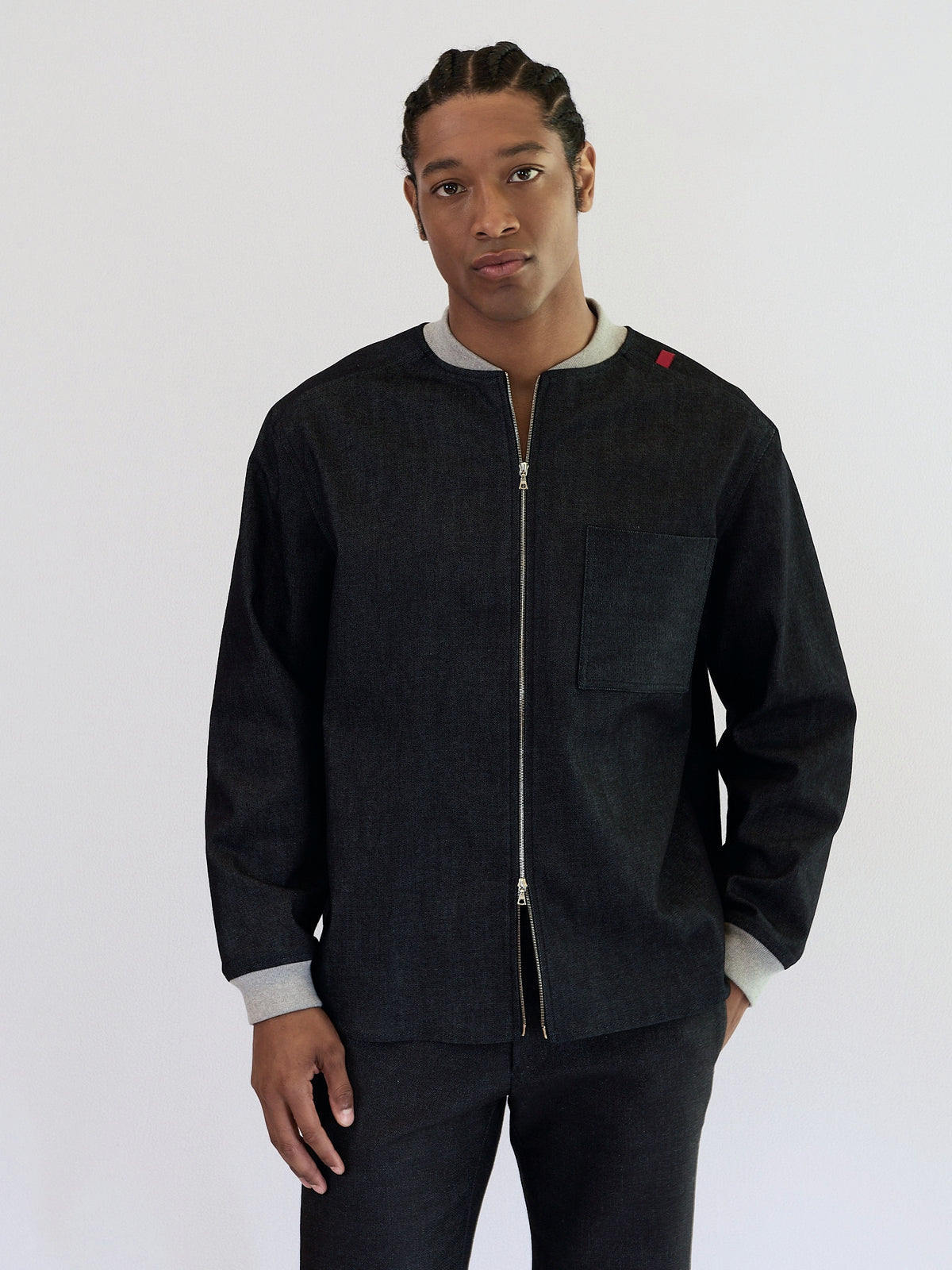 Denim Bomber Shirt