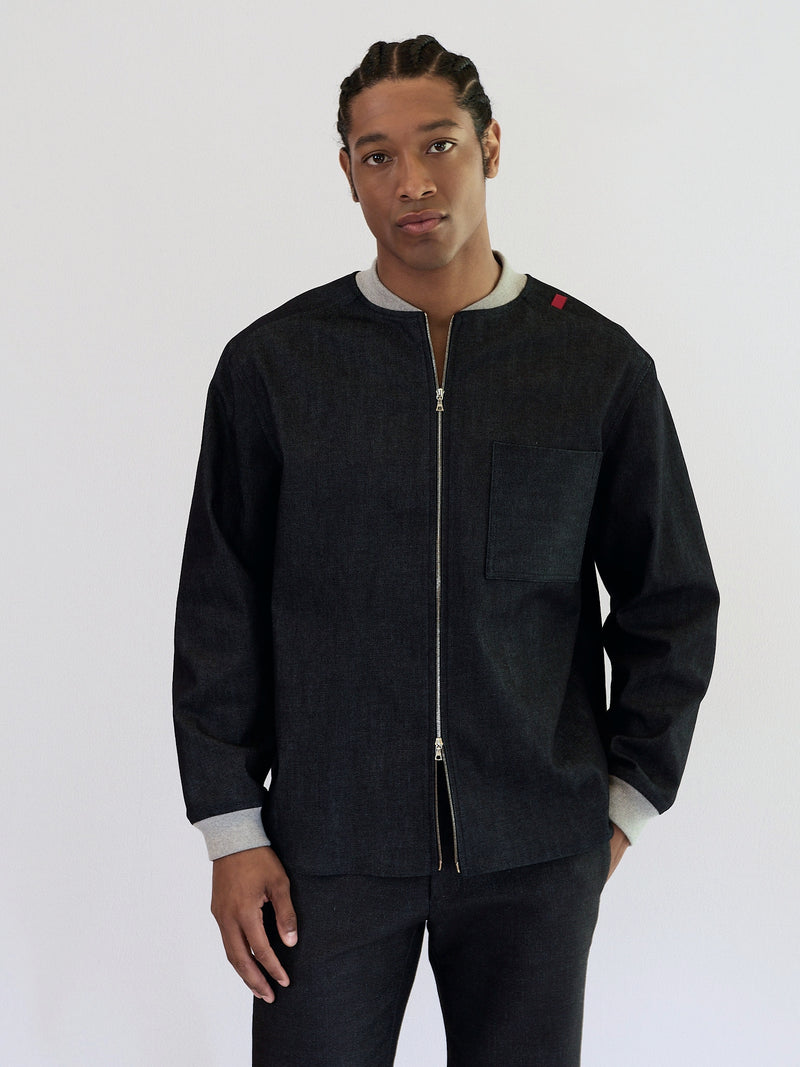 Denim Bomber Shirt