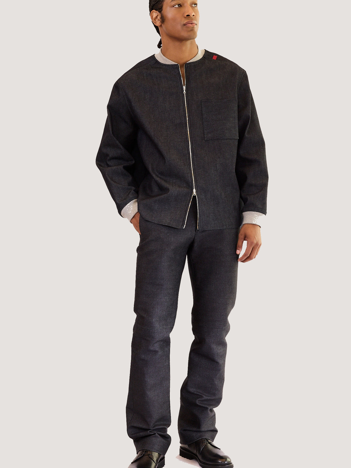 Denim Pant With Knee Seam